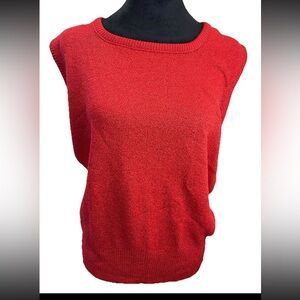 Medici 1980s acetate nylon ladies pullover sleeveless sweater size medium summer